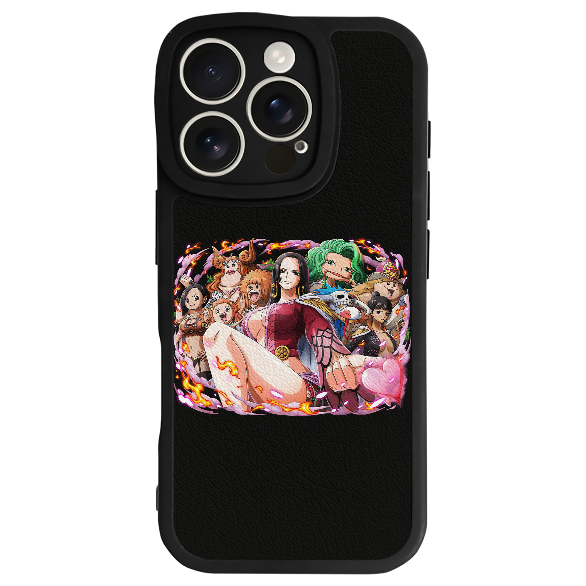 （画像用） ワンピース ボア・ハンコック ONE PIECE Boa·Hancock 【iPhone 16シリーズ対応】シリコンスマホケース（レザー調） 材質：シリコン